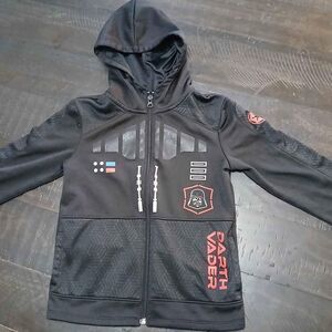 Star Wars Darth Vader Zip up Boys Hoodie Black size 7